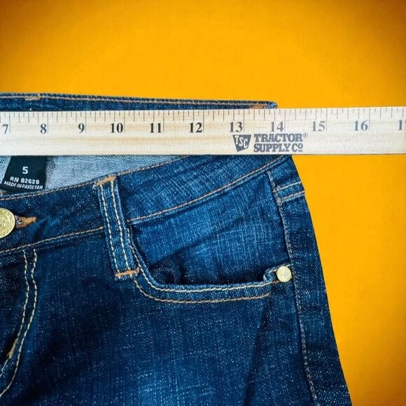 Southpole Jeans Womens 5 Bootcut Flare Stretch Embroidered Pockets Y2K Denim - Picture 5 of 14